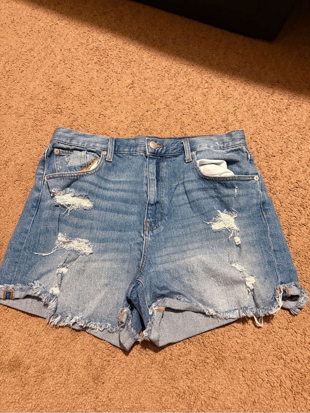 Aeropostale Light Blue Distressed Denim Shorts